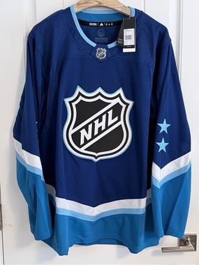 adidas NHL Blue and Light Blue Men's Hockey Jersey